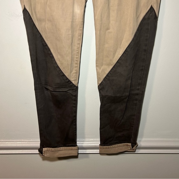 Free People Brown & Gray Cuffed Ankle Jeans Size 0 - Picture 3 of 9